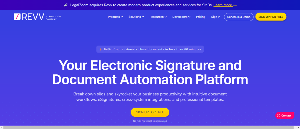 Revv document automation software