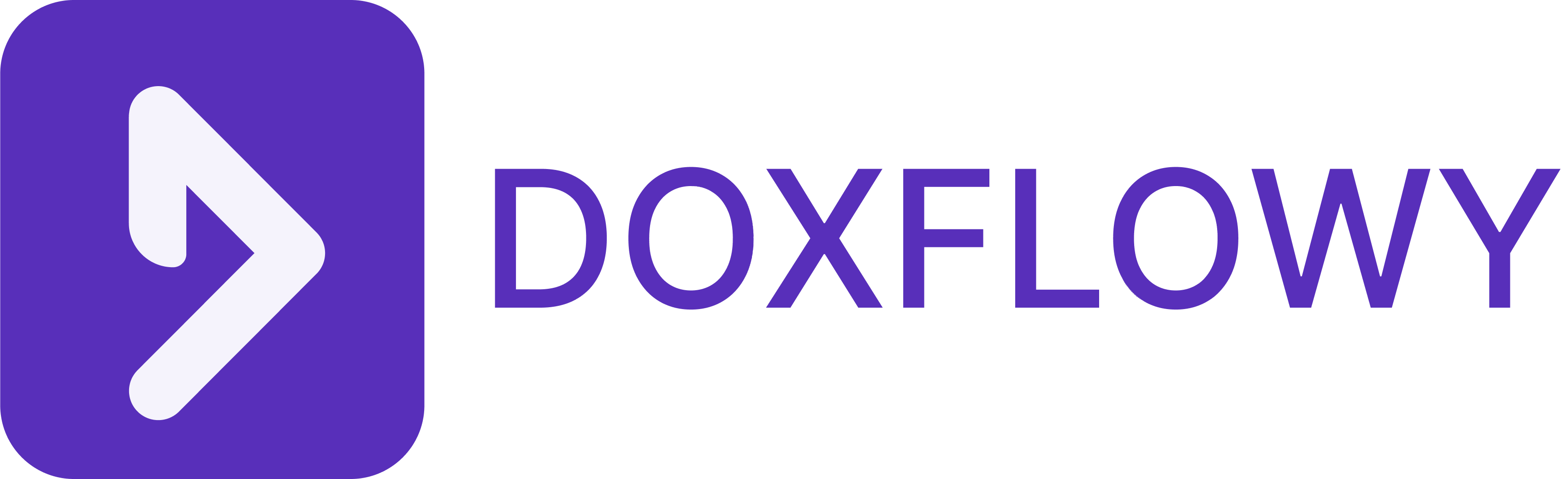 Logo primary color with purple text and transparent background.