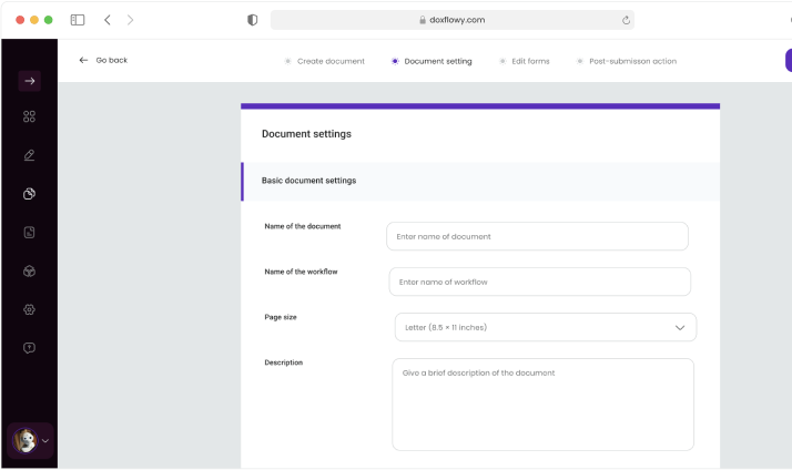 How it works - document settings