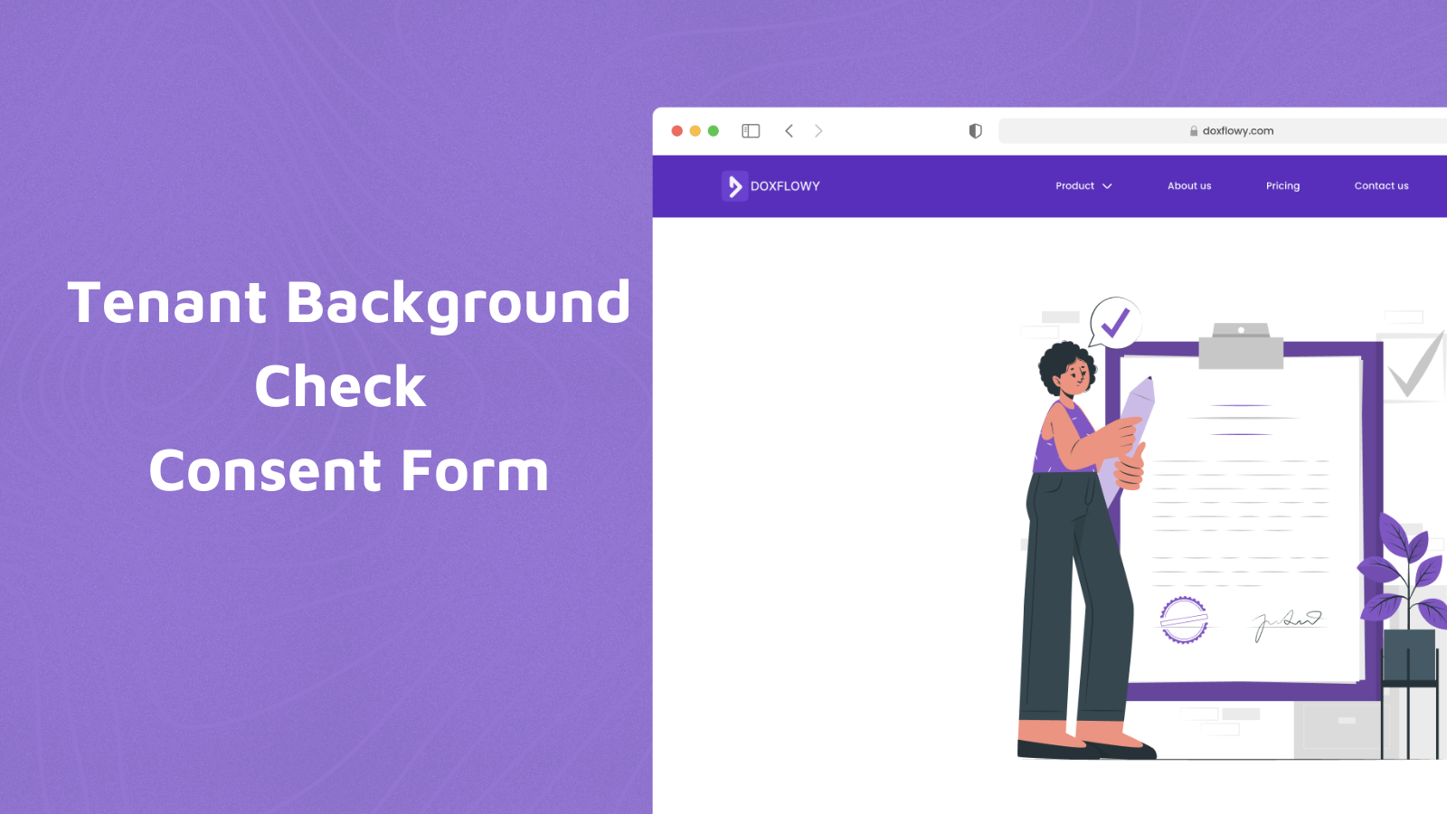 Free Tenant Background Check Consent Form Template Doxflowy 1748