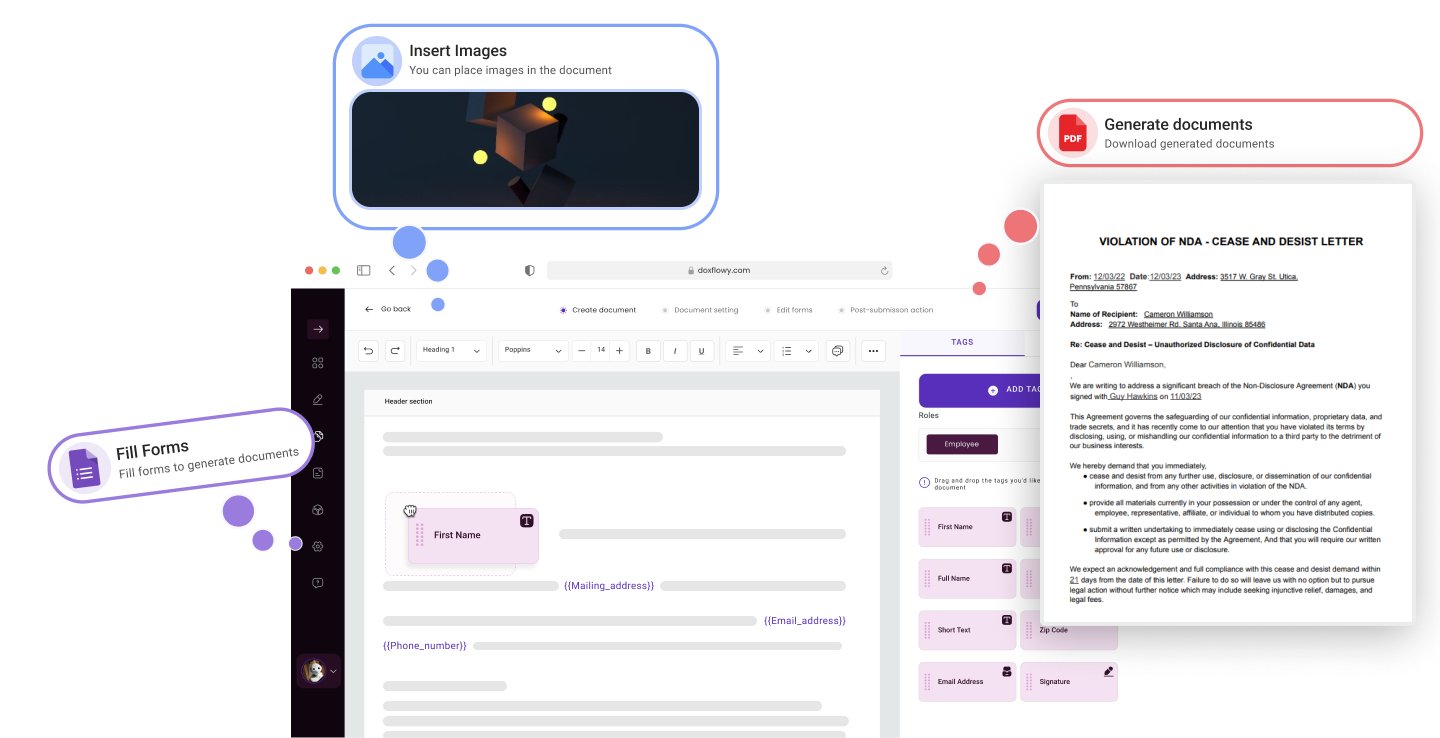 DoxFlowy document automation process